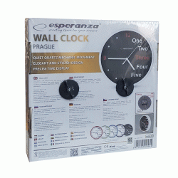 Ρολόι τοίχου Prague διαμέτρου 20cm σε λευκό χρώμα ESPERANZA