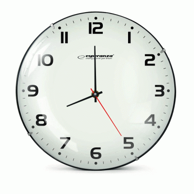 Ρολόι τοίχου San Francisco EHC018F διαμέτρου 30cm σε λευκό χρώμα ESPERANZA