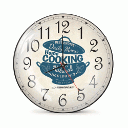 Ρολόι τοίχου Marseille διαμέτρου 30cm σε λευκό χρώμα ESPERANZA