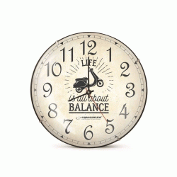 Ρολόι τοίχου Seattle EHC018S με διάμετρο 30cm ESPERANZA σε μπεζ χρώμα