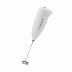 Μίξερ χειρός παραγωγής αφρόγαλου ESPERANZA EKF001W λευκό με ανοξείδωτο ελατήριο