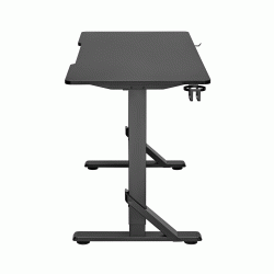 Γραφείο gaming BRATECK ρυθμιζόμενο ύψος διαστάσεων 136x60cm RGB σε μαύρο χρώμα