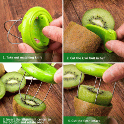 Κόφτης-αποφλοιωτής για ακτινίδια σε πράσινο χρώμα