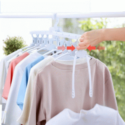 Κρεμάστρα ντουλάπας 8 θέσεων αναδιπλούμενη σε λευκό χρώμα με δυνατότητα περιστροφής 360°