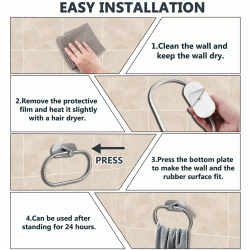 Κρεμάστρα τοίχου HUH-0114 για μπάνιο μεταλλική διαστάσεων 7.3x13.5x20.5cm σε ασημί χρώμα