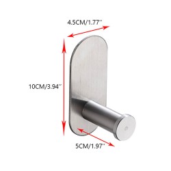 Κρεμάστρα τοίχου για μπάνιο μεταλλική διαστάσεων 4.5x5x10cm 102g σε ασημί χρώμα