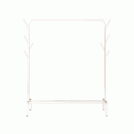 Κρεμάστρα δαπέδου μεταλλική διαστάσεων 110x40x150cm σε λευκό χρώμα