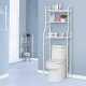 Ραφιέρα μπάνιου μεταλλική σε λευκό χρώμα με 3 ράφια με εύκολη συναρμολόγηση και αντιολισθητικά ποδαράκια