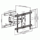 Επιτοίχια βάση LPA61-466 για τηλεόραση 37-80" full motion 60kg με εκτεινόμενο βραχίονα