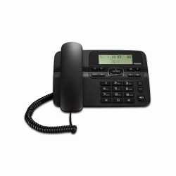 Ενσύρματο τηλέφωνο PHILIPS M20B-00 με λειτουργία ανοιχτής ακρόασης σε μαύρο χρώμα