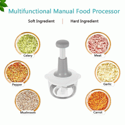 Χειροκίνητος πολυκόφτης P31-G, 3 με ανοξείδωτες λεπίδες σε γκρι χρώμα