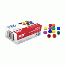 Χρωματιστός μαγνήτης MP διαμέτρου 20mm σε κουτί 12τμχ