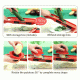 Πολυκόφτης λαχανικών TOOL-0052 με δοχείο, 6 εξαρτήματα κοπής σε χρώμα κόκκινο