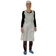 Προστατευτική ποδιά πλαστική  LDPE σετ 100Τεμ. σε λευκό χρώμα ημιδιάφανο μίας χρήσης Προστατευτική ποδιά πλαστική  LDPE σετ 100Τεμ. σε λευκό χρώμα ημιδιάφανο μίας χρήσης