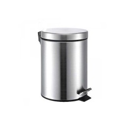 Χαρτοδοχείο με πεντάλ INOX 430 με σατινέ φινίρισμα 5L ιδανικό για ενοικιαζόμενα καταλύματα Χαρτοδοχείο με πεντάλ INOX 430 με σατινέ φινίρισμα 5L ιδανικό για ενοικιαζόμενα καταλύματα