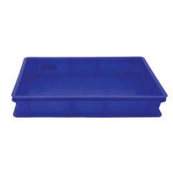 Λεκάνη μεταφοράς και αποθήκευσης χωρίς τρύπες για ποτήρια σε μπλε χρώμα διαστάσεων 60x40x10hcm