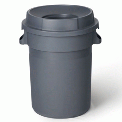 Κάδος απορριμμάτων πλαστικός χωρητικότητας 80lt σε γκρι χρώμα Κάδος απορριμμάτων πλαστικός χωρητικότητας 80lt σε γκρι χρώμα