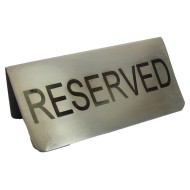 Επιτραπέζια σήμανση RESERVE INOX με διαστάσεις 9x4hcm Επιτραπέζια σήμανση RESERVE INOX με διαστάσεις 9x4hcm