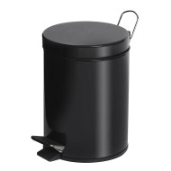 Κάδος με πεντάλ μαύρος 5lt ∅21x28hcm με εσωτερικό πλαστικό κάδο Κάδος με πεντάλ μαύρος 5lt ∅21x28hcm με εσωτερικό πλαστικό κάδο