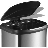 Κάδος απορριμμάτων με πεντάλ INOX ματ 40lt διαστάσεων 35x30x64hcm