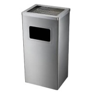 Χαρτοδοχείο με σταχτοδοχείο INOX ματ 30x24x61cm