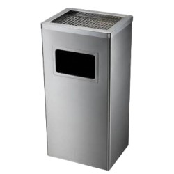 Χαρτοδοχείο με σταχτοδοχείο INOX ματ 30x24x61cm Χαρτοδοχείο με σταχτοδοχείο INOX ματ 30x24x61cm