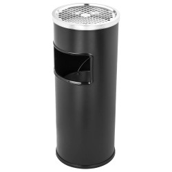 Χαρτοδοχείο με σταχτοδοχείο μαύρο ∅25x60hcm Χαρτοδοχείο με σταχτοδοχείο μαύρο ∅25x60hcm