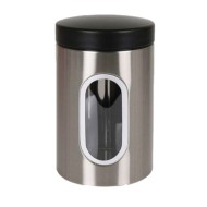 Δοχείο INOX με μαύρο καπάκι διαστάσεων 12x19.5hcm