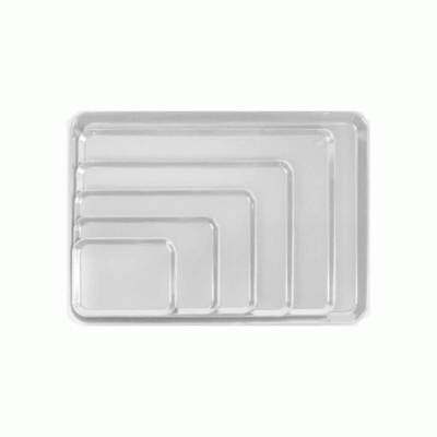 Δίσκος ορθογώνιος σε λευκό χρώμα διαστάσεων 50x36x1,2hcm σε συσκευασία 6 τεμαχίων