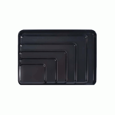 Δίσκος ορθογώνιος σε χρώμα μαύρο διαστάσεων 35x24x1,2hcm σε συσκευασία 6 τεμαχίων