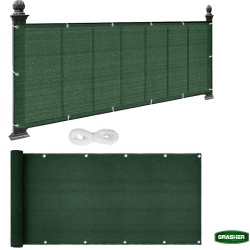 Διαχωριστικό δίχτυ μπαλκονιού 160gr/m² πράσινο 1,80x6m GRASHER με κρίκους