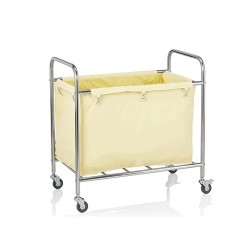 Τρόλεϊ απλύτων διαστάσεων 88x54x89hcm σε χρώμα μπεζ