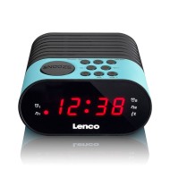 Επιτραπέζιο ψηφιακό ρολόι-ξυπνητήρι με ραδιόφωνο, οθόνη LED και λειτουργία snooze LENCO CR-07 BLUE