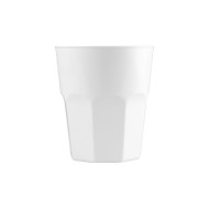 Πλαστικό ποτήρι PP μίας ή πολλών χρήσεων 33cl σε λευκό χρώμα συσκευασία 20 τεμαχίων