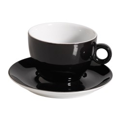 Φλυτζάνι πορσελάνης για κακάο σε χρώμα μαύρο χωρητικότητας 315ml