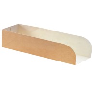 Χάρτινη συσκευασία Hot-Dog Maxi χρώμα Kraft 250x70x50mm Ιταλίας Χάρτινη συσκευασία Hot-Dog Maxi χρώμα Kraft 250x70x50mm Ιταλίας
