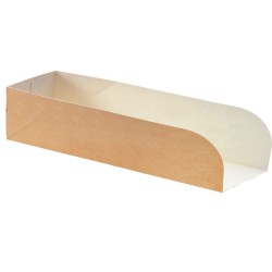 Χάρτινη συσκευασία Hot-Dog Maxi χρώμα Kraft 250x70x50mm Ιταλίας
