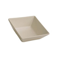 Μπωλ τετράγωνο πορσελάνης διαστάσεων 13x13cm σε χρώμα μπεζ - ματ