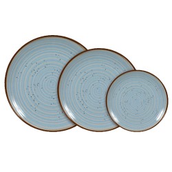 Πιάτο flat πορσελάνης της σειράς Spira Blue διαμέτρου 27cm