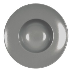 Πιάτο σπαγγέτι πορσελάνης διαμέτρου 28cm σε χρώμα γκρι - ματ