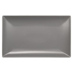 Πιατέλα παραλληλόγραμμη διαστάσεων 30x15cm σε χρώμα γκρι - ματ