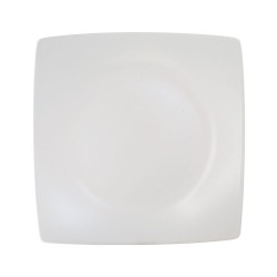 Πιάτο τετράγωνο της σειράς London διαστάσεων 25x25cm σε χρώμα λευκό - ματ