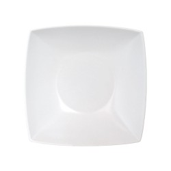 Πιάτο τετράγωνο της σειράς London διαστάσεων 21x21cm σε χρώμα λευκό - ματ