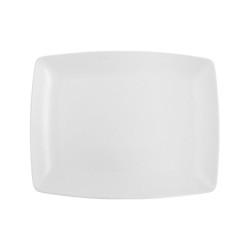 Πιατέλα παραλληλόγραμμη διαστάσεων 30x25cm σε χρώμα λευκό - ματ