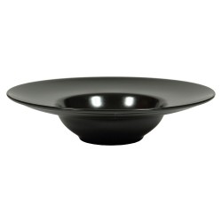 Πιάτο σπαγγέτι πορσελάνης διαμέτρου 28cm σε χρώμα μαύρο - ματ