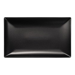 Πιατέλα παραλληλόγραμμη διαστάσεων 25x15cm σε χρώμα μαύρο - ματ
