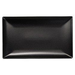 Πιατέλα παραλληλόγραμμη διαστάσεων 25x15cm σε χρώμα μαύρο - ματ 