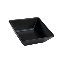 Μπωλ τετράγωνο πορσελάνης διαστάσεων 13x13cm σε χρώμα μαύρο - ματ