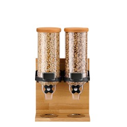 Διανεμητής δημητριακών Vario χωρητικότητας 2 x 6lt με βάση μασίφ ξύλο διαστάσεων 36x25x50cm