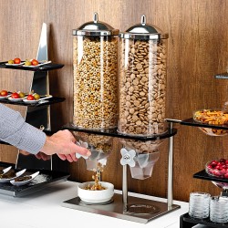 Διανεμητής δημητριακών Classix Twin χωρητικότητας 2 x 6lt ανοξείδωτο διαστάσεων 36x25x50cm